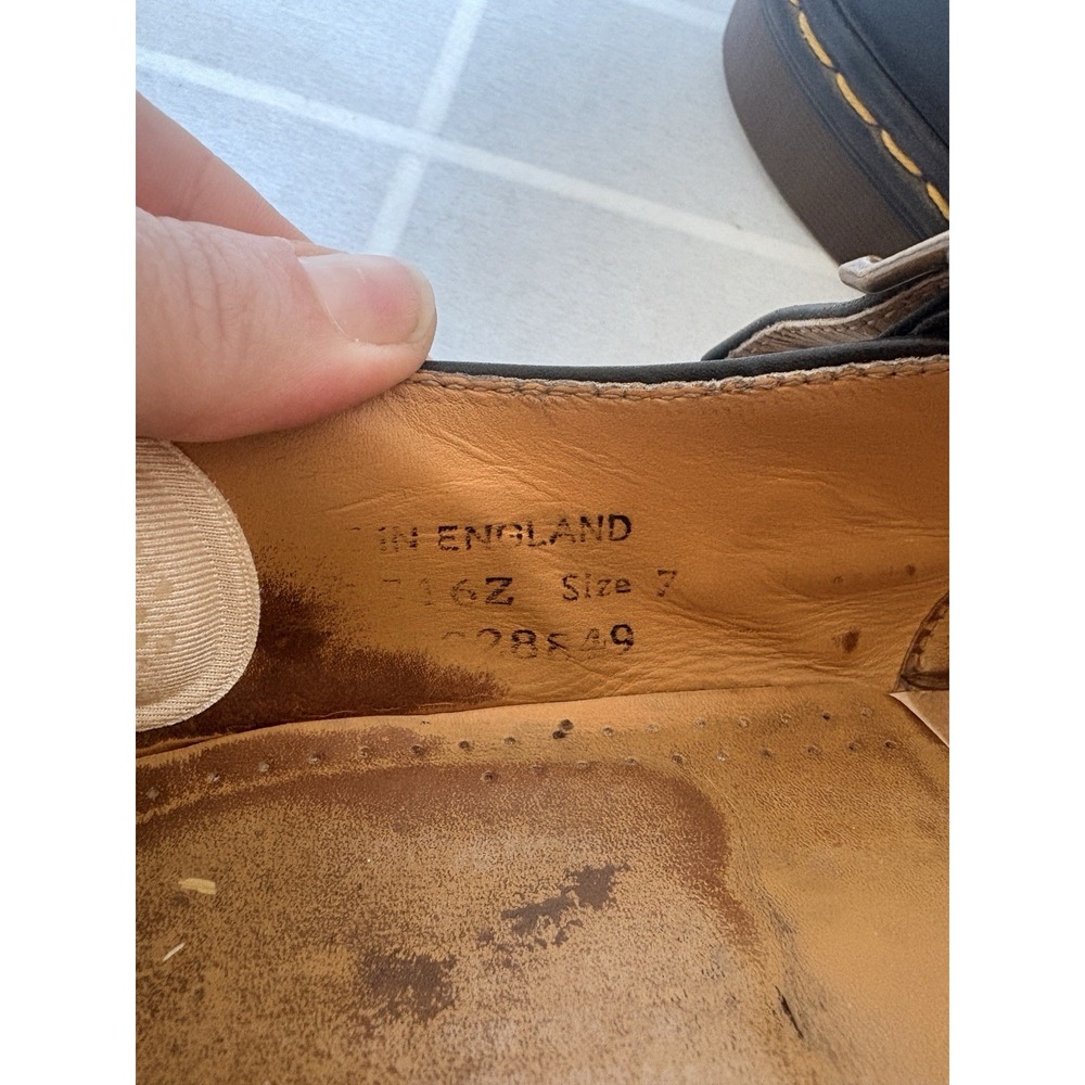 Dr. Martens Single-Strap Mary Jane UK Black Leather - VTG MIE - Picture 6 of 12